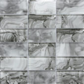 Onyx Pattern Grey Glass Sheet Mosaic | Tiles By Kia