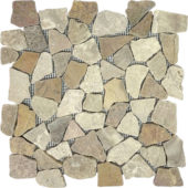Onyx White/Red Opus Interlocking Mosaic | Tiles By Kia