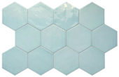 Ronda 5.5X6.3” Aqua Hexagon | Tiles By Kia