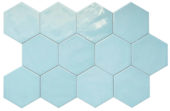 Ronda 5.5X6.3” Blue Hexagon | Tiles By Kia