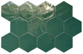 Ronda 5.5X6.3” Green Hexagon | Tiles By Kia