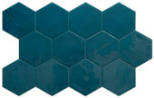 Ronda 5.5X6.3” Navy Blue Hexagon | Tiles By Kia