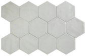 Ronda 5.5X6.3” Pearl Hexagon | Tiles By Kia