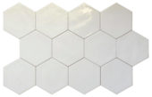 Ronda 5.5X6.3” White Hexagon | Tiles By Kia