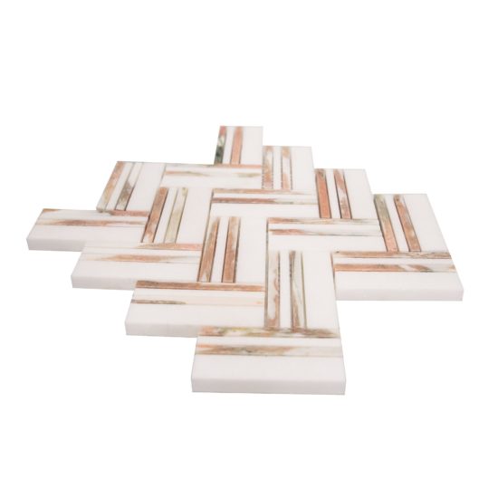 Rosey Weave Mosaic | Tiles By Kia