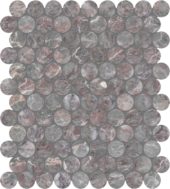 Sereno Burgundy 1.25 Penny Round Mosaic | Tiles By Kia