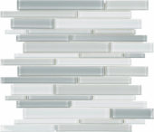 Shades Of Grey Blend Random Strip Mosaic | Tiles By Kia