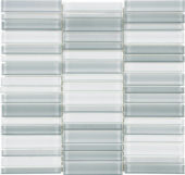 Shades Of Grey Blend Stacked Mosaic | Tiles By Kia