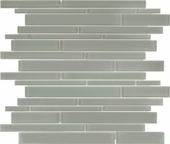 Smoke Random Strip Mosaic | Tiles By Kia