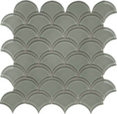 Smoke Scallop Mosaic | Tiles By Kia