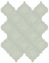 Soft Sage Glossy Arabesque Mosaic | Tiles By Kia