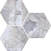 Treasure Blue Dream Onyx 6" Carved Hexagon | Tiles By Kia