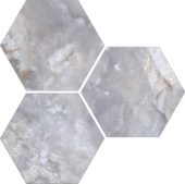 Treasure Blue Dream Onyx 6" Carved Hexagon | Tiles By Kia