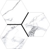 Treasure Ice White Marble 6" Carved Hexagon | Tiles By Kia