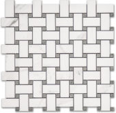 Treasure Statuario Polished Basketweave Mosaic | Tiles By Kia