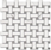 Treasure Statuario Polished Basketweave Mosaic | Tiles By Kia