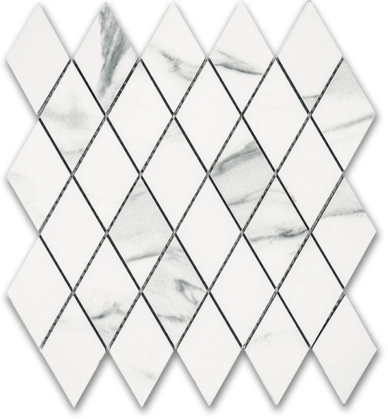 Treasure Statuario Polished Diamond Mosaic | Tiles By Kia