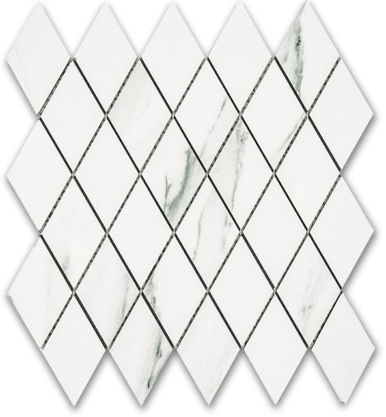 Treasure Statuario Polished Diamond Mosaic | Tiles By Kia
