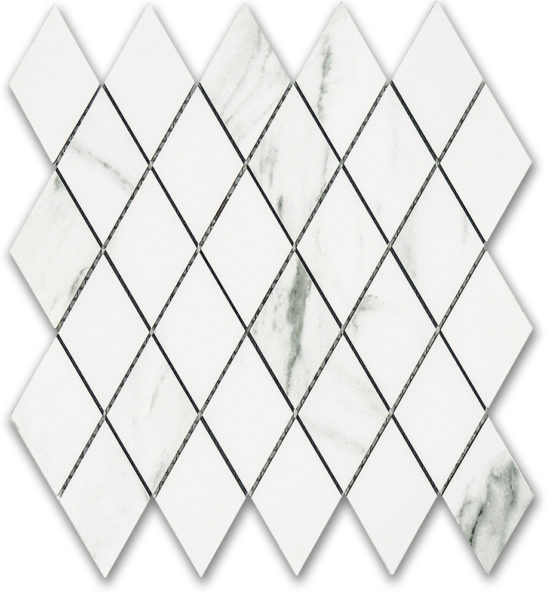Treasure Statuario Polished Diamond Mosaic | Tiles By Kia