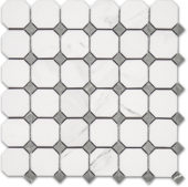 Treasure Statuario Polished Octagon/Dot Mosaic | Tiles By Kia