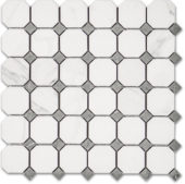 Treasure Statuario Polished Octagon/Dot Mosaic | Tiles By Kia