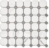 Treasure Statuario Polished Octagon/Dot Mosaic | Tiles By Kia