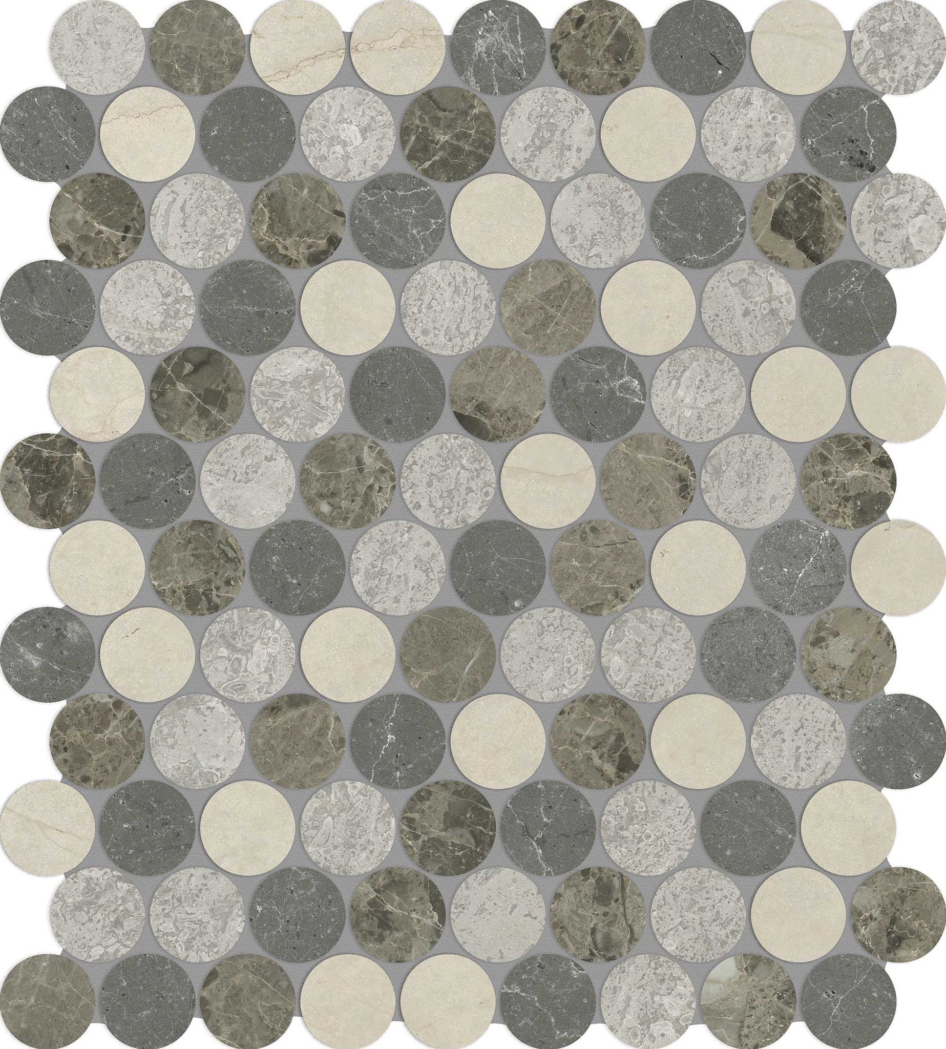 Utopio 1.25  Penny Round Terra  Mosaic | Tiles By Kia
