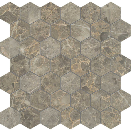 Velutto Ash 2 Hexagon Mosaic