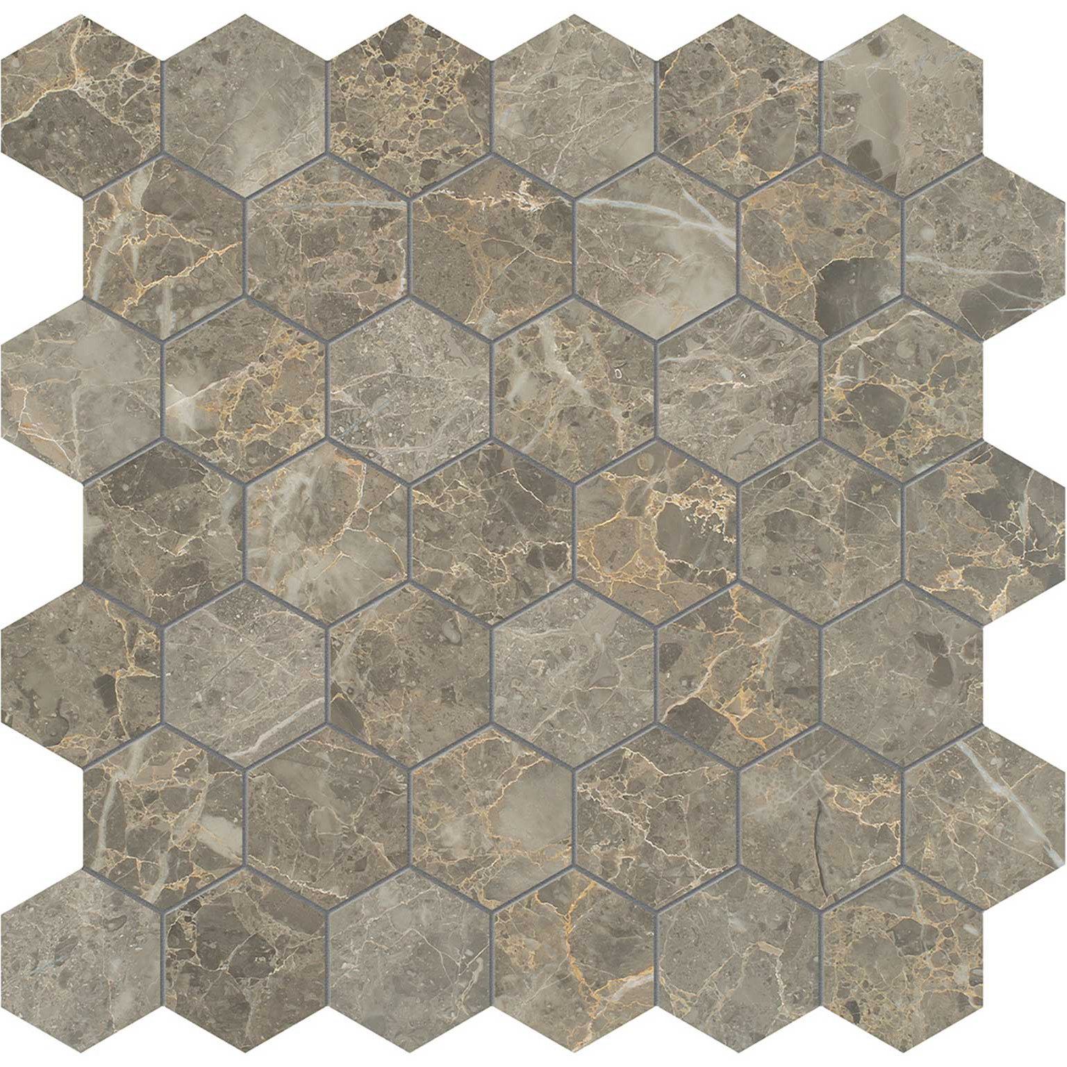 Velutto Ash 2 Hexagon Mosaic | Tiles By Kia