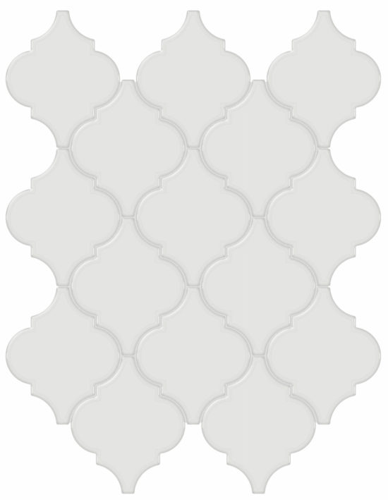 Vintage Grey Glossy Arabesque Mosaic | Tiles By Kia
