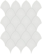 Vintage Grey Glossy Scallop Mosaic | Tiles By Kia