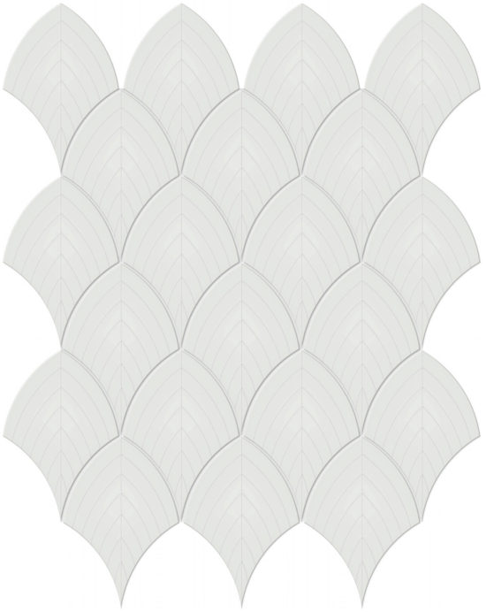 Vintage Grey Glossy Scallop Mosaic | Tiles By Kia