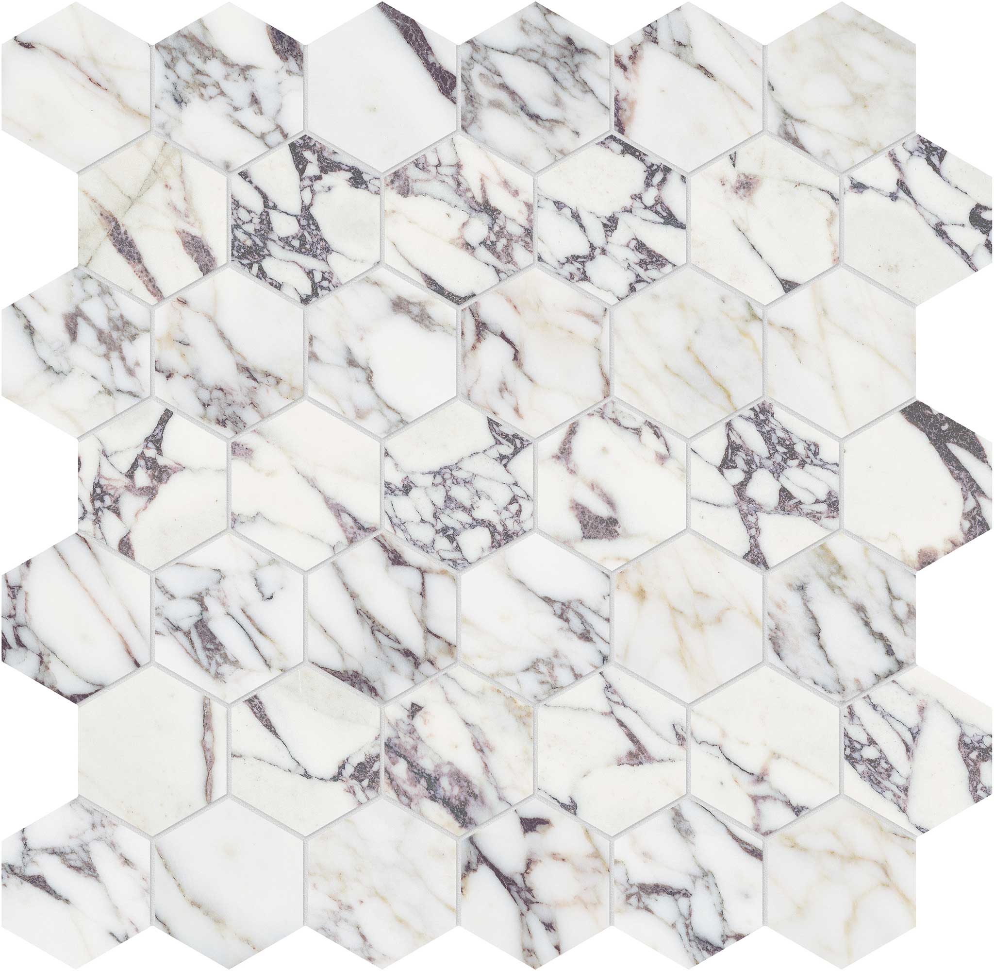 Viola Roccia 2 Hexagon Mosaic | Tiles By Kia