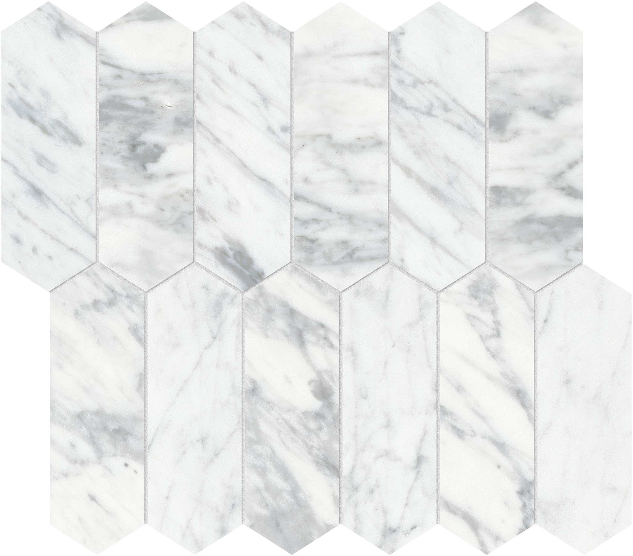 Virtue Bianco 2x6 Picket Mosaic | Tiles By Kia