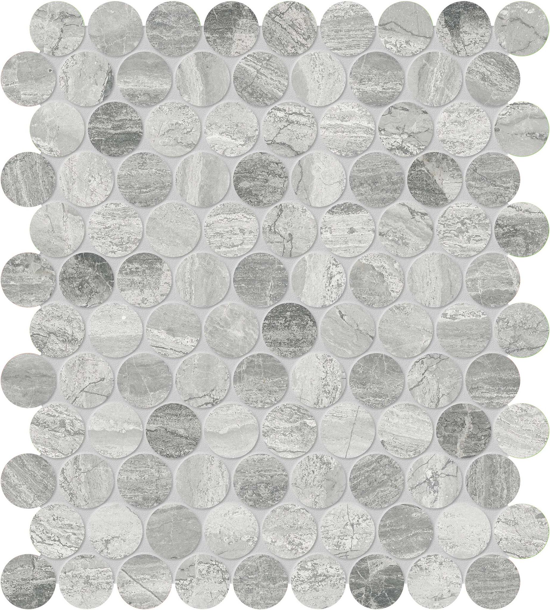 Volcana Notte 1.25 Penny Round Mosaic | Tiles By Kia