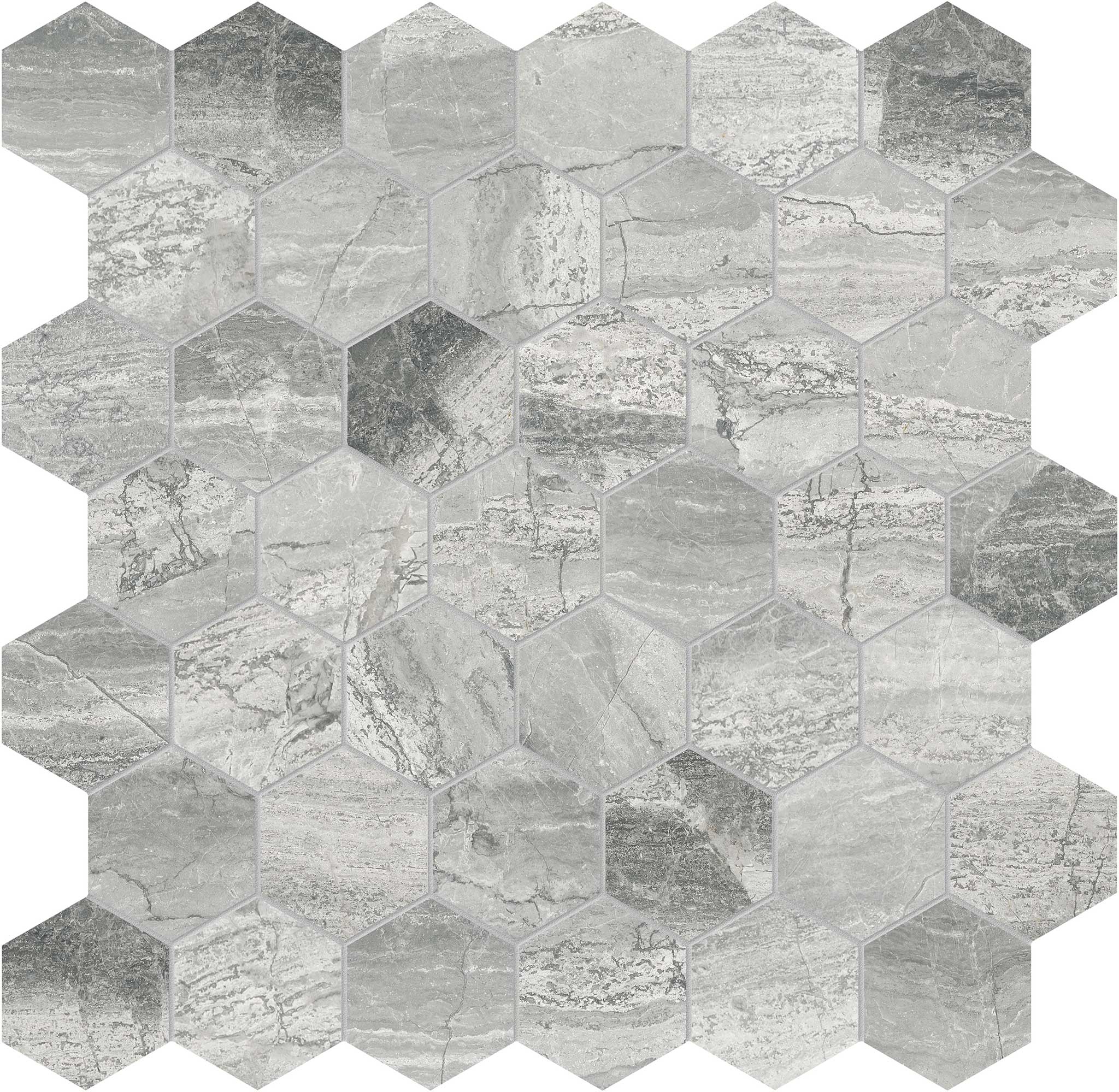 Volcana Notte 2 Hexagon Mosaic | Tiles By Kia