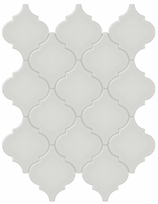 Warm Grey Glossy Arabesque Mosaic | Tiles By Kia