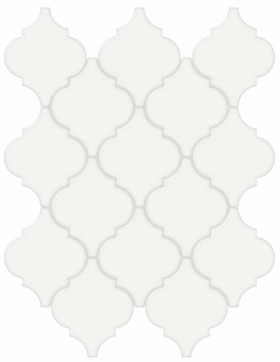 White Glossy Arabesque Mosaic | Tiles By Kia