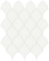 White Glossy Scallop Mosaic | Tiles By Kia