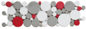 White Grey Red Penny Rounds Interlocking Border | Tiles By Kia