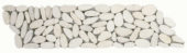 White Sliced Matte Pebble Interlocking Border | Tiles By Kia