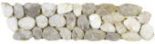 White Sliced Polished Pebble Interlocking Border | Tiles By Kia