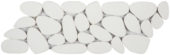 White Sliced Reconstituted Pebble Mosaic Interlocking Border | Tiles By Kia