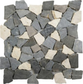 White/Grey/Black Opus Interlocking Mosaic | Tiles By Kia