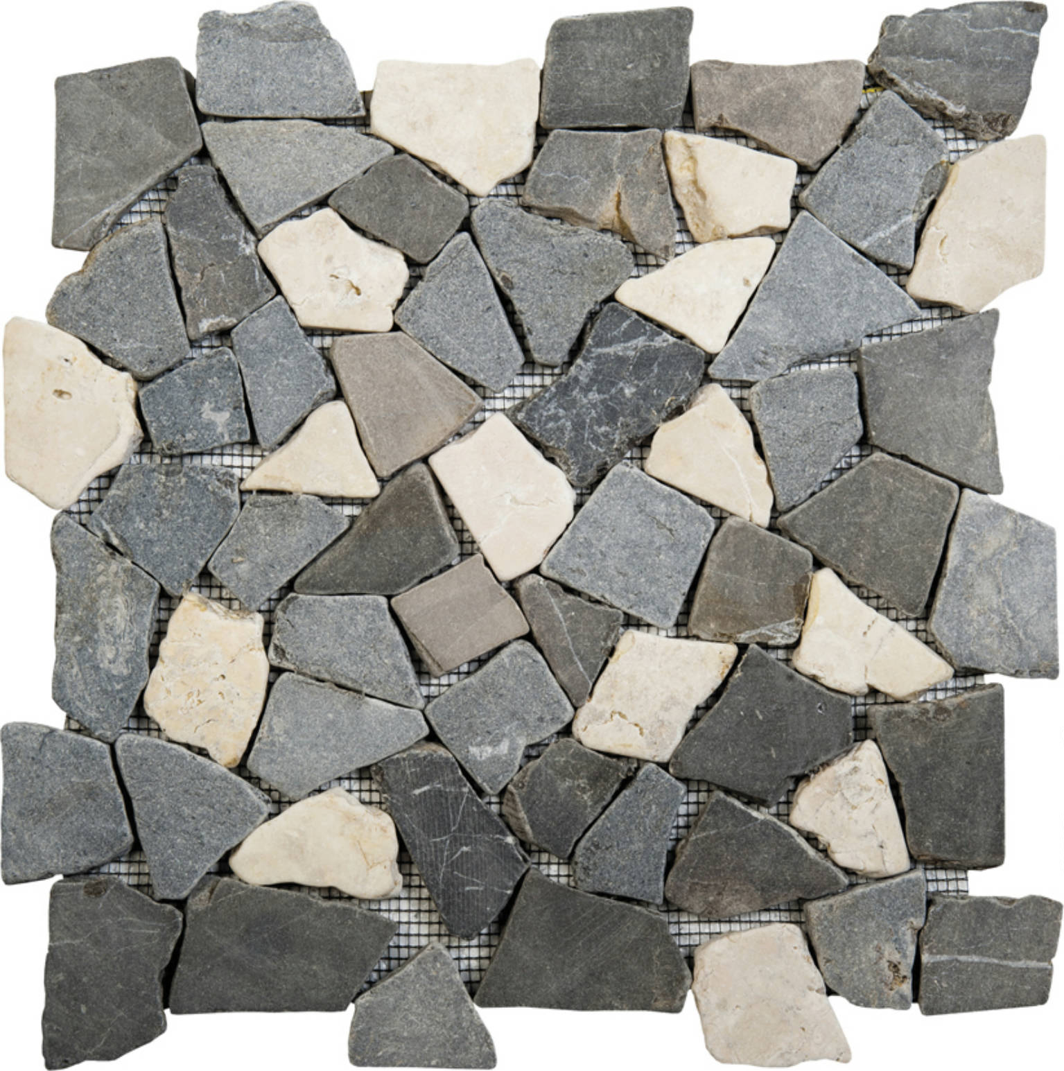 White/Grey/Black Opus Interlocking Mosaic | Tiles By Kia