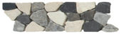 White/Grey/Black Opus Mosaic Interlocking Border | Tiles By Kia