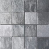 Zellige Glazed Ceramic Grey Mix 3"x3" | Tiles By Kia