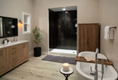 Black Ice Gloss Shower Wall Kit 32x60x94 | Tiles By Kia