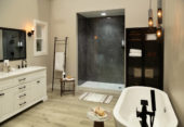 Cracked Slate Gloss Shower Wall Kit 32x60x94 | Tiles By Kia