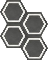 Form 7" Hexagon Frame Graphite | Tiles By Kia